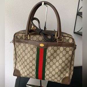 🔥GUCCI 80 Brown Slim Tote